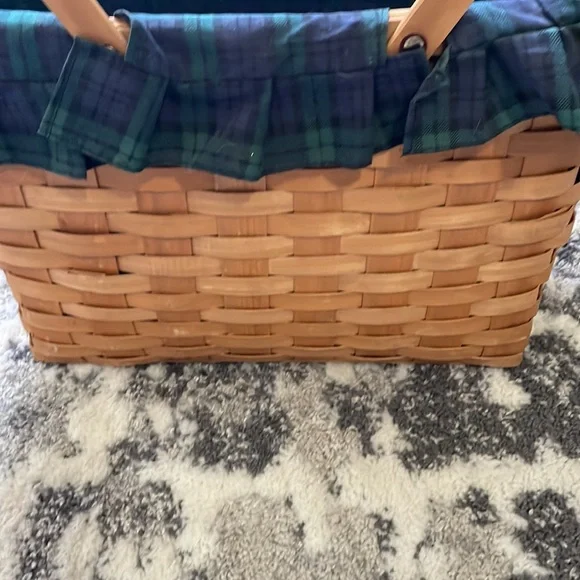 Large plaid basket - Picture 6 of 8